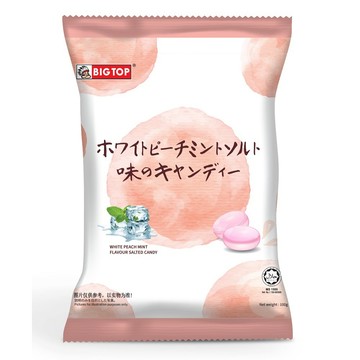 #悠西將# 馬來西亞 BIG TOP 水蜜桃薄荷鹽糖 水蜜桃 鹽糖 薄荷 薄荷糖