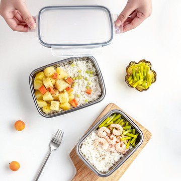 304不銹鋼保鮮盒帶蓋飯盒便當盒上班族食品級耐熱家用保溫密封盒