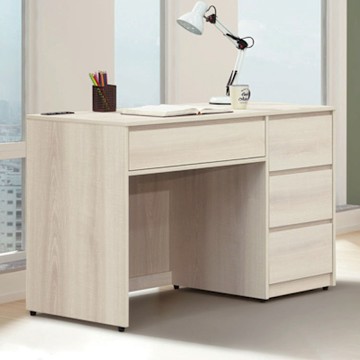 文創集 馬琳卡4尺四抽插座書桌-121x60x81cm免組