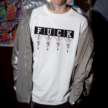 FXXK OFF MAN 短袖T恤 白色 日本大阪玩翻Glico非固力果裸體道頓堀東京趣味幽默爆笑