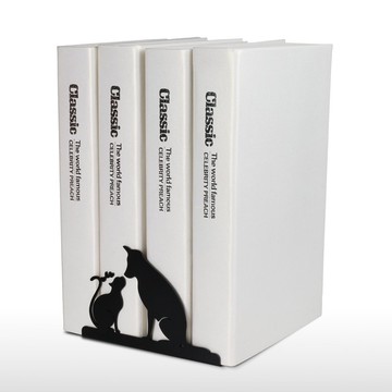 【OPUS東齊金工】歐式鐵藝寵愛書擋/創意書架/生日禮物/療癒系動