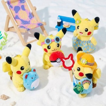 Pokémon寶可夢 X OLIVE YOUNG聯名系列皮卡丘 正版韓國限定款 神奇寶貝絨毛娃娃公仔包娃 包包吊飾 背包掛飾 手提包配飾 斜肩包裝飾 女生朋友送禮 交換禮物 生日禮物百元情人節交換禮物