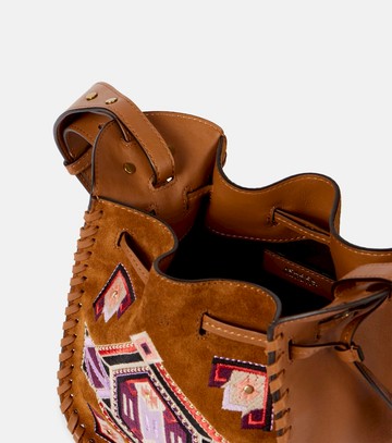 Isabel Marant Silao Mini suede and leather bucket bag
