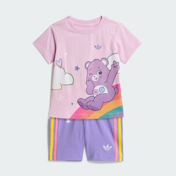 【adidas 愛迪達】 CARE BEARS 運動套裝 短袖/短褲 嬰幼童裝 - Originals KS4225