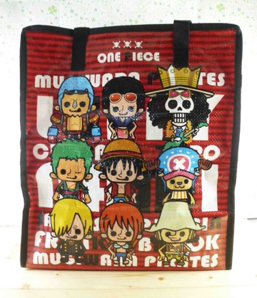 【震撼精品百貨】One Piece_海賊王~提袋-Q版多人(紅)