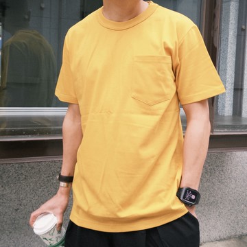 【AMERO】男女裝 圓領短袖T恤 素面 口袋 情侶裝