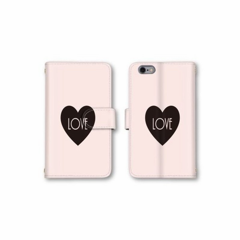 ノーブランド品 Iphone X スマホケース 手帳型 ハート シンプル Love ロゴ ピンクベージュxブラック かわいい おしゃれ 携帯 通販 Lineポイント最大0 5 Get Lineショッピング