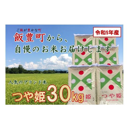 ふるさと納税 山形県 飯豊町 つや姫　白米　30kg（令和5年山形県飯豊町産）