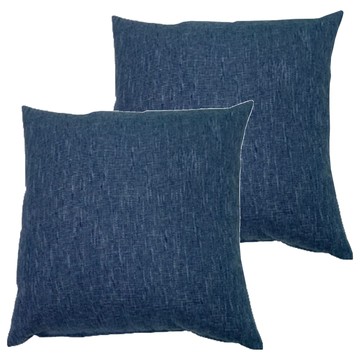 J&N 璞玉亞麻抱枕 藍色 2入/1組  45 x 45cm