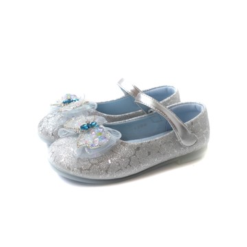 RONY 小女生鞋 蝴蝶結娃娃鞋 中童 童鞋 銀藍/亮片 1306 no343