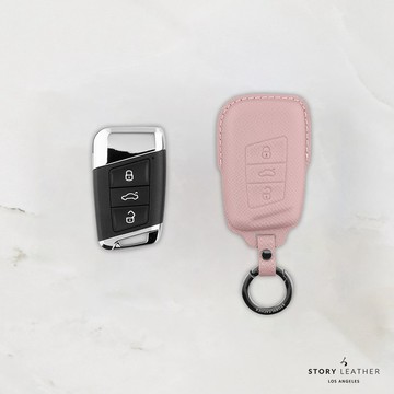 STORY LEATHER 【VW-SKODA-R3】【車鑰匙皮套 巴掌紋芋泥紫】 Style VW-SKODA-R3