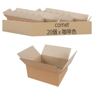 comet 郵局規格寄件紙箱  咖啡色  20個  22 x 19 x 9cm