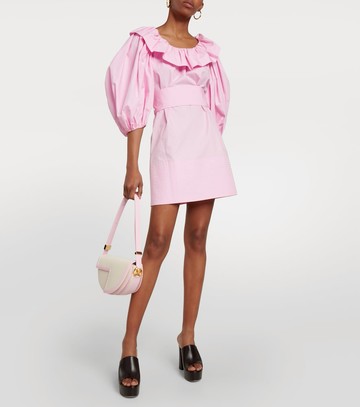 Patou Puff-sleeve cotton minidress