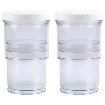 按壓伸縮排氣透明密封保鮮盒 21.5x10x10.5cm PP/PPS材質  221g 1.4L  2個