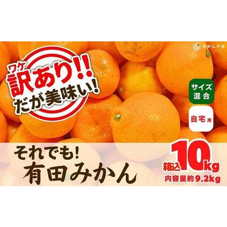 ふるさと納税 訳あり それでも 有田みかん 箱込 10kg (内容量約 9.2kg) B品 サイズミックス 和歌山県産  和歌山県有田川町