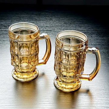 2025新款玻璃杯茶杯水杯不帶蓋女高顏值帶把大容量耐高溫無蓋耐熱