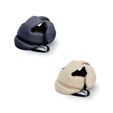 OKBABY 寶寶護頭帽-米灰/藍【悅兒園婦幼生活館】