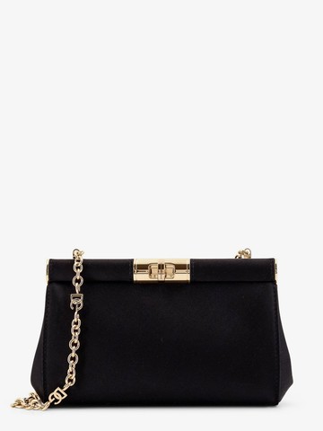 Satin shoulder bag with engraved logo - DOLCE & GABBANA - gender_Woman