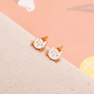 甜筒小貓 冰淇淋 ice cream day 耳環