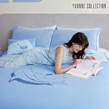 YVONNE 以旺傢飾 鯨鯊 單人薄紗毯-海島藍