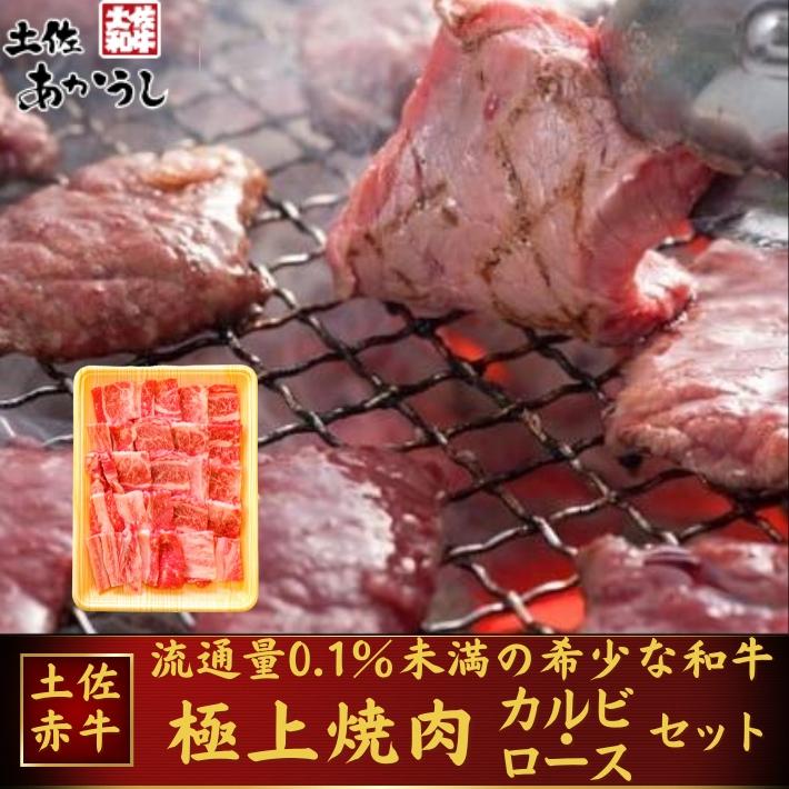 土佐あかうし 極上 焼肉セット カルビ ロース 計500g 和牛 誕生日 贈答 ギフト