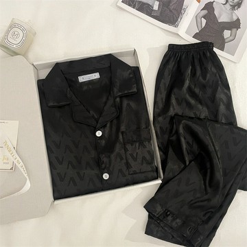 絲綢睡衣男生春秋季薄款高檔男士新款冰絲長袖套裝家居服高級鑫弘-衣錦男裝