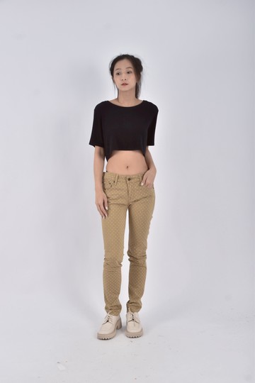 (XL) earth music ecology點點棕色長褲