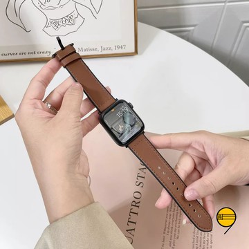 蘋果手錶 真皮錶帶 適用 Apple Watch 11 10 9 8 SE 7 6 錶帶 42mm 46mm 皮革錶帶