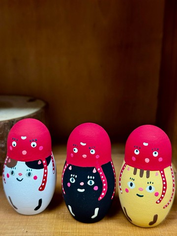 okamemono | 貓章魚木偶 5.5CM