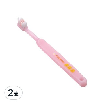PiYOPiYO 黃色小鴨 兒童牙刷 圓潤光滑毛尖 齒齦按摩 不傷齒齦及琺瑯質  顏色隨機  1入  2支