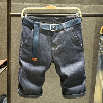 IELGY 夏季牛仔短褲男士修身五分褲顯瘦