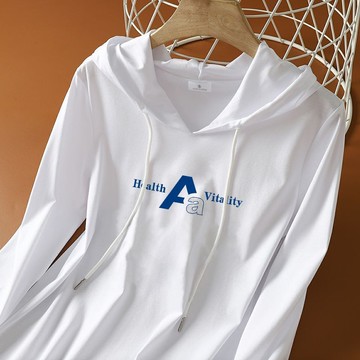 衣時尚 大碼上衣 連帽T 長袖T卹 印花上衣 中大碼 M-4XL新款連帽長袖寬鬆帽衫設計感小眾衛衣疊穿上衣-7084.