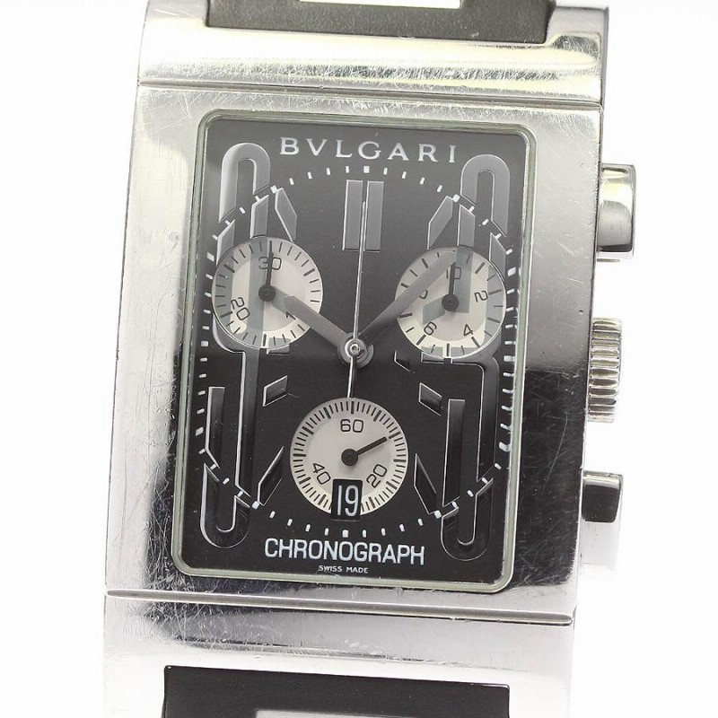 保証書・ケース付】BVLGARI 時計 レッタンゴロ 強し