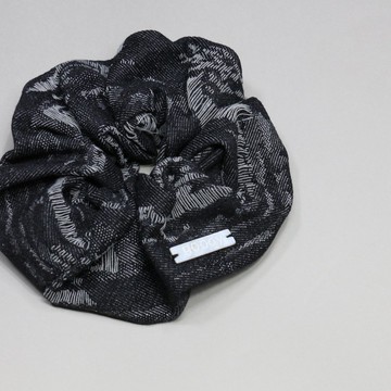 【客製化刺繡】goody黑色牛仔髮圈