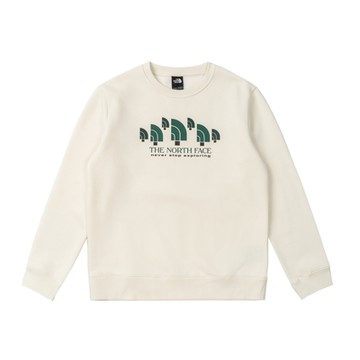 The North Face 北臉 長袖上衣 女款 大學T 運動 W TNF TREE LOGO RLX CREW 米白 NF0A8AT1QLI
