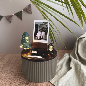 【含照片訂製】露營風 寵物紀念罐 骨灰罐 M號 XL號