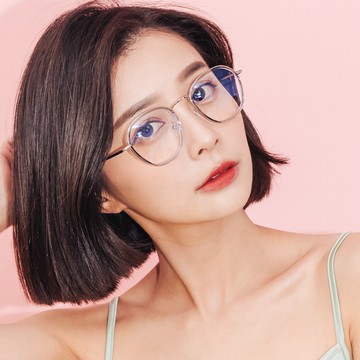ALEGANT復刻銀金屬套圈輕透灰橢圓框UV400濾藍光眼鏡