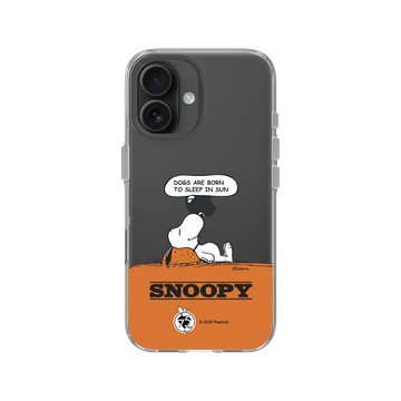 iPhone 16 Clear Case（相機按鈕） 透明 - 史努比 Snoopy 75th Anniversary - 75週年-休息一下