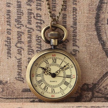 個性潮流石英懷表復古懂無蓋懷表 男女學生懷表羅馬刻度掛表送禮