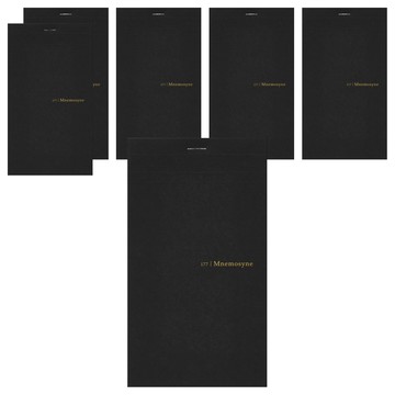 maruman MNEMOSYNE 速記方格筆記冊 可撕線設計  黑色  6本