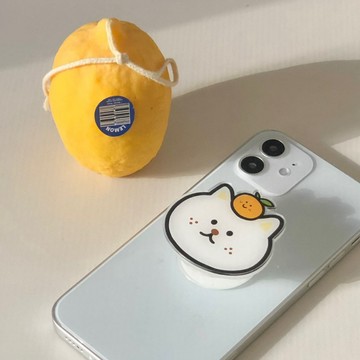 🇰🇷 韓國KKOBA 現貨 BORA AND🍊 橘子白貓 磁吸支架 手機支架 造型支架 懶人支架 韓國文創