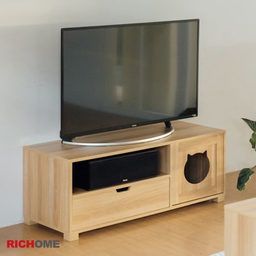【RICHOME】凱特貓咪電視櫃/置物櫃/客廳櫃