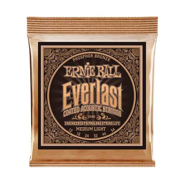 Ernie Ball Everlast Medium Light Coated Phosphor Bronze 2546 超薄鍍膜 民謠吉他套弦 12-54