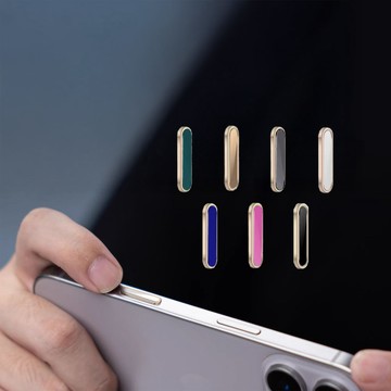 GOLDEN SHIELD 金屬按鍵貼-2入組 適用iPhone 17 16 觸控貼 相機鍵 保護貼 按鍵貼 防塵貼 相機按鍵 i16 i17
