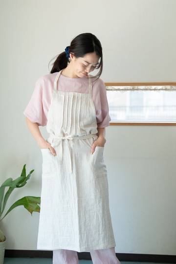 收胸圍裙 [亞麻＆有機棉紗布]
