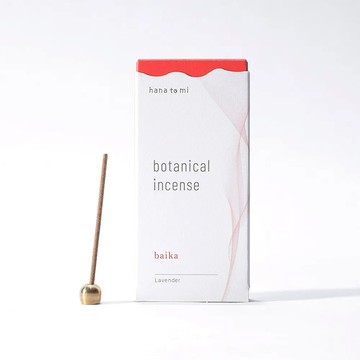 日本hanatomi精油線香｜baika - 薰衣草精油、白檀粉揉製而成