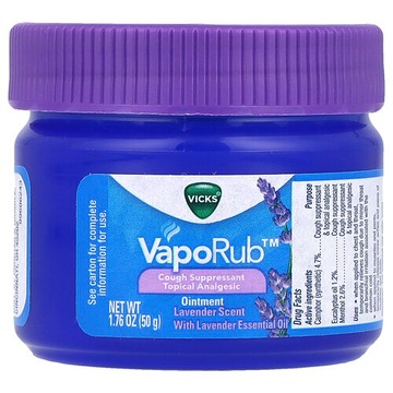 Vicks, VapoRub™，乳膏，薰衣花草香，1.76 盎司（50 克）