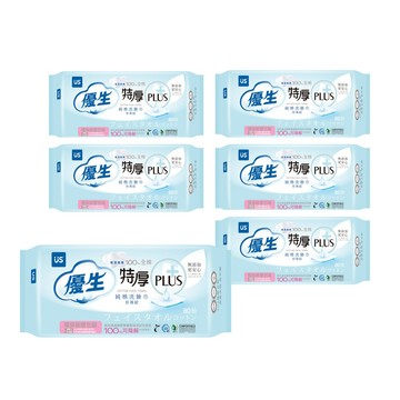 【US BABY 優生】純棉洗臉巾珍珠紋 特厚型plus 80抽x 12包/箱 24包 /箱