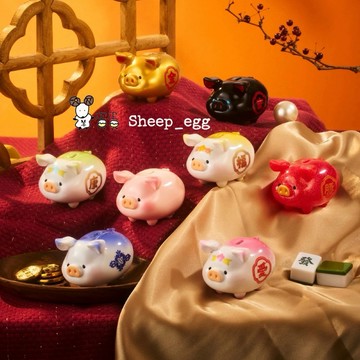 『現貨』羊蛋蛋 盒玩 正版 正版 Toyzeroplus LULU豬 罐頭豬 小豬 解答豬 幸運 招財 小豬系列 盲盒