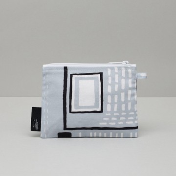 印花零錢包 / 相縫灰